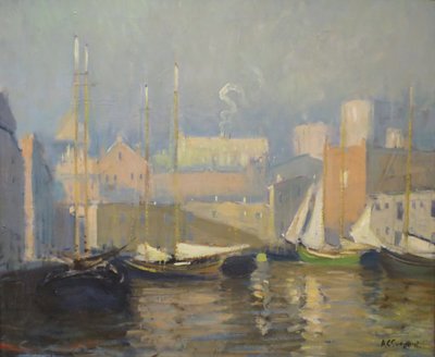 Tea Wharf, Boston by Arthur Clifton Goodwin